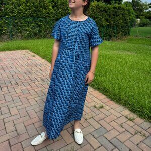 Blue and Black Wave Dress